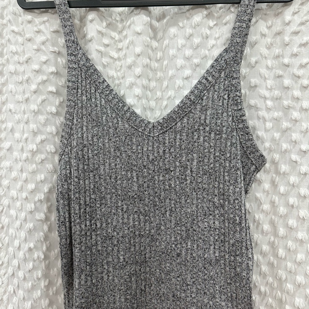 American Eagle Soft & Sexy Gray Ribbed Knit Women's Top